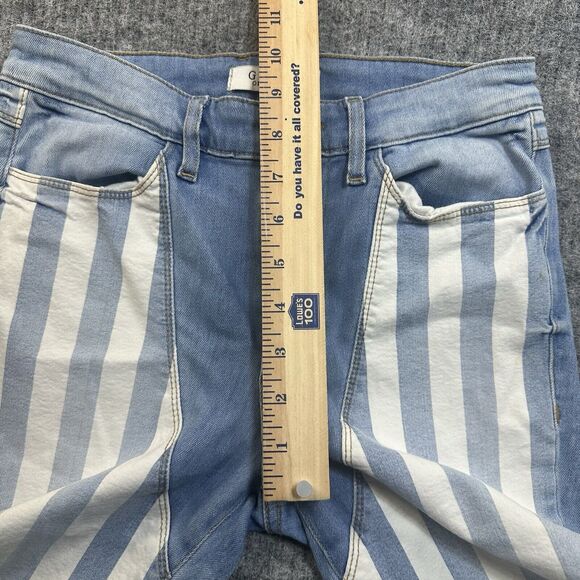 Guess x ASAP Rocky Womens Jeans 26 Blue Striped Hip Hop Faded Vintage Rocker - Picture 10 of 12